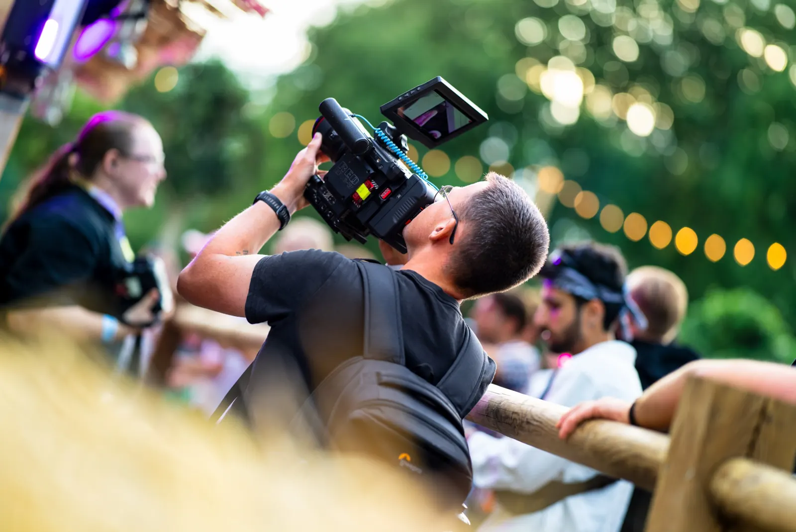 Met de RED Epic-W tussen het festivalpubliek